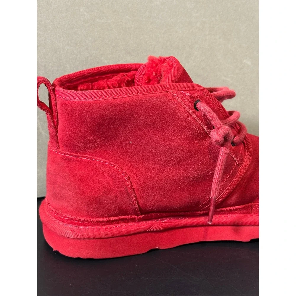 UGG Neumel Red Suede Lace Up Chukka Boots Mens Womens‎ Unisex